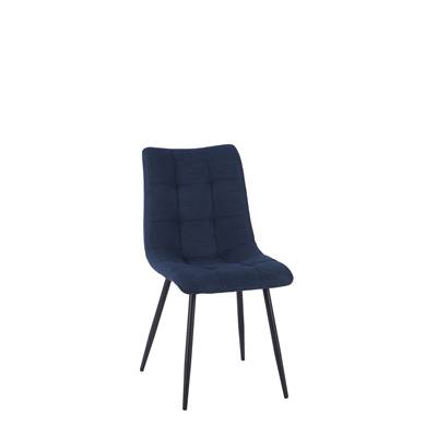 Alba chaise en tissu bleu foncé