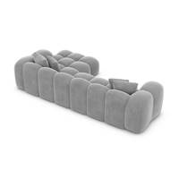 Cotton canapé d'angle droit en velours gris clair