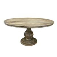 Table à manger ronde en bois de manguier clair Ø152cm