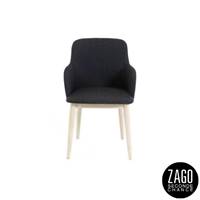 Manie fauteuil avec accoudoirs tissu gris fonc