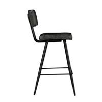 Birmingham chaise de bar en cuir synthétique gris/noir H66