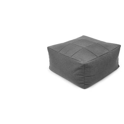 Loa pouf carré matelassé gris marne