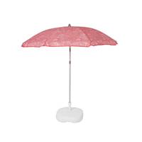 Beach parasol en toile cachemire rose 160