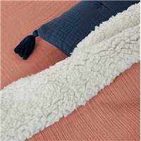 Stephanie dessus de lit uni gaze coton 75x100 terre de sienne
