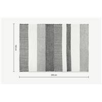 Malay tapis noir et blanc 160x230