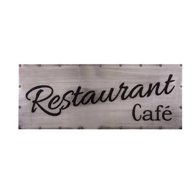 Plaque décorative zinc Restaurant-Café