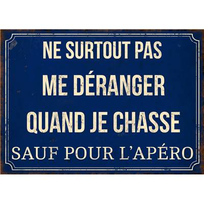 Plaque "Ne surtout pas me déranger" 21 x 15 cm
