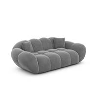 Sigono canapé 2 places en velours gris foncé