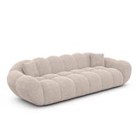 Sigono canapé 4 places en tissu texturé beige