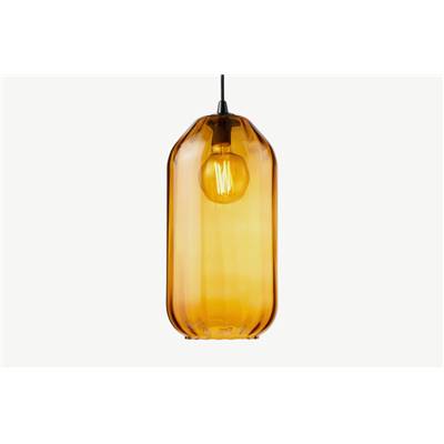 Andes abat-jour verre teinté jaune ambre