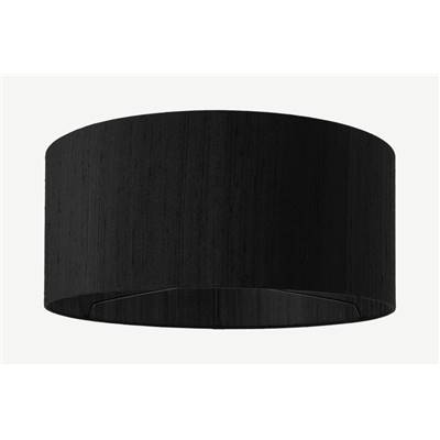 Idris grand abat-jour en soie, noir