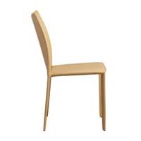 Solene chaise en cuir moutarde
