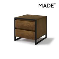 Rena table de chevet bois de manguier et noir