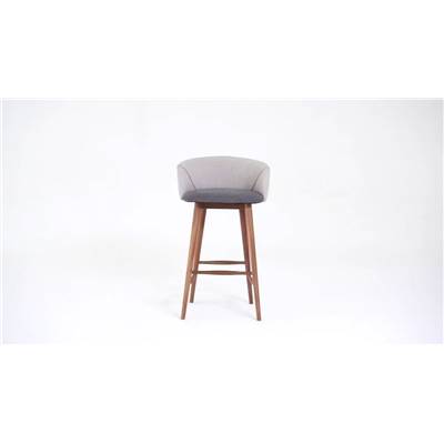 Lule tabouret de bar gris marne et gris grêle
