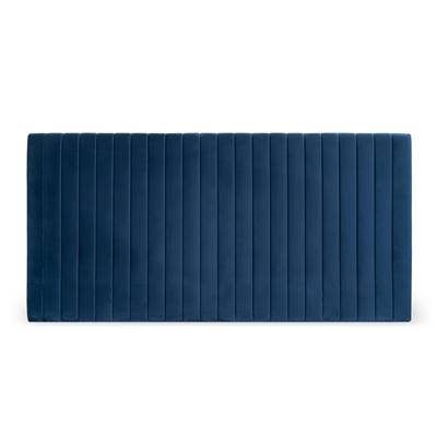 Origamy tête de lit 180cm+ en tissu bleu minuit