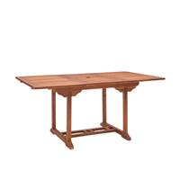 Java table à manger rectangulaire extensible en teck 120/180cm