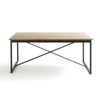 Honey table  manger 6 personnes en pin massif et mtal noir