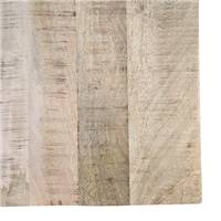 Kanate table à manger 240cm bois de manguier et métal noir bords droits