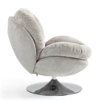 Topi fauteuil pivotant tissu texturé taupe gris