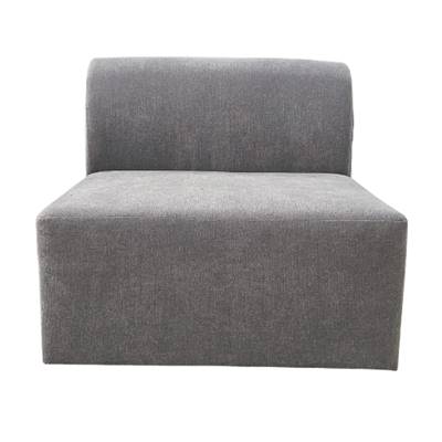 Module de canapé en tissu texturé gris