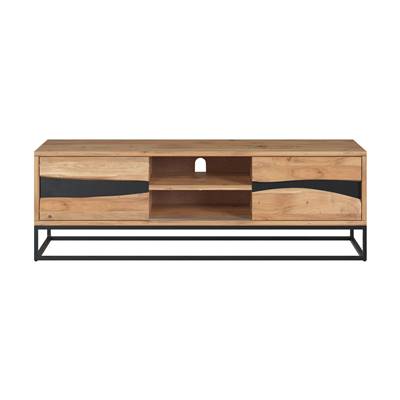 Zen meuble TV en bois d'acacia massif et métal