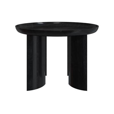 Vilea table basse ronde en bois de manguier noir ø60