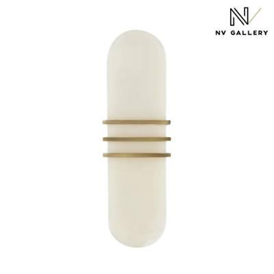 Galene applique murale pierre de jade et métal laiton H40cm