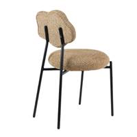 Amago chaise dossier nuage en tissu tweed jaune miami