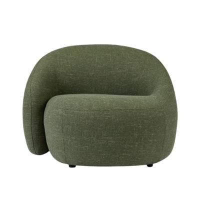 Coppa fauteuil en tissu vert cactus asymétrique