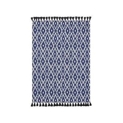 Atmospore tapis 120x170 beige et losanges bleus