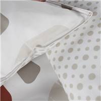 Sunshine parure de lit 240x260 coton motifs aléatoires rouges et gris 7.6