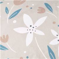 Sunshine parure de lit 220x240 beige/bleu coton imprimé fleurs 11.58