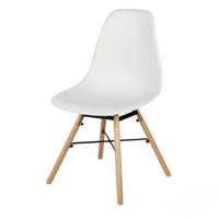 Jena chaise scandinave blanche et pieds en bois