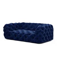 Layor canapé 2 places en velours bleu foncé