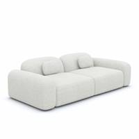 Buccana canapé 2 places en tissu bouclé blanc