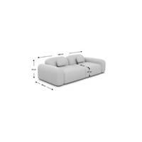 Buccana canapé 2 places en tissu bouclé blanc
