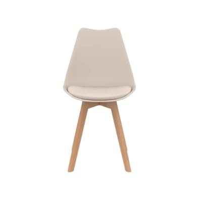 Anabelle chaise scandinave beige et bois clair