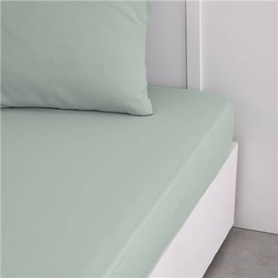 Essential drap housse 90x190 23cm coton celadon