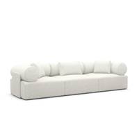 Anicipri canapé 3 places tissu bouclé blanc