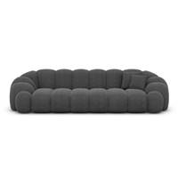Dolban canapé 4 places en tissu texturé gris anthracite