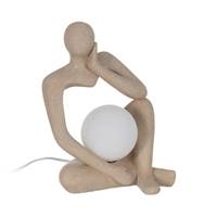 Lampe de table sable femme en résine
