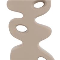 Altéra lampadaire en résine forme oragnique ajouré crème et abat-jour lin H127cm