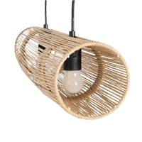 Jaffna suspension en corde de papier tressée 2 ampoules L60,5cm