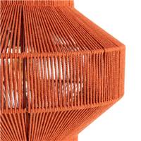Razzo suspension en corde de papier orange style lampion H28,5cm