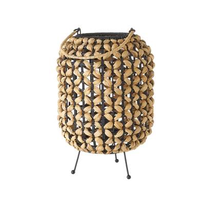 Buri lampe métal et jacinthe d'eau noir