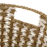 Country lot de 3 paniers en fibres naturelles tressées