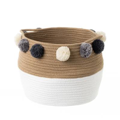 Bal panier en corde blanc beige