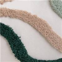 Ashkana coussin en polycoton motifs vagues 50x30cm vert