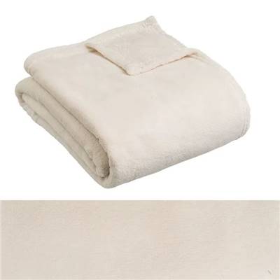 Corail plaid en polyester naturel 130x160