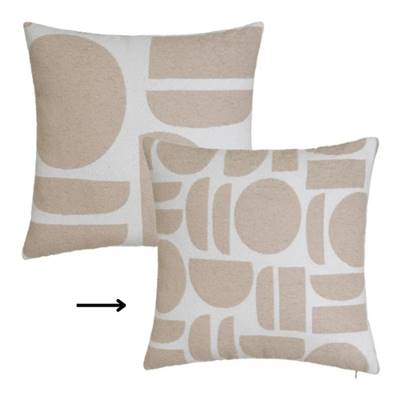 Jack coussin en polycoton rose petites formes 45x45